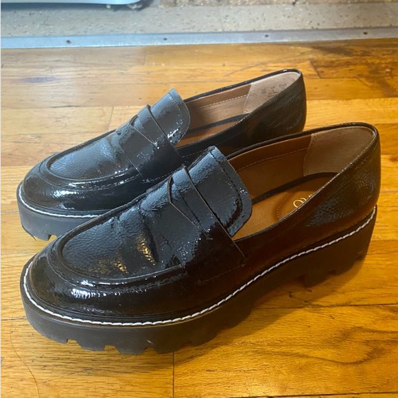 Black Platform Penny Loafers - Picture 3 of 6